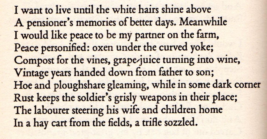 Michael Longley, 'Peace' - stanza 5